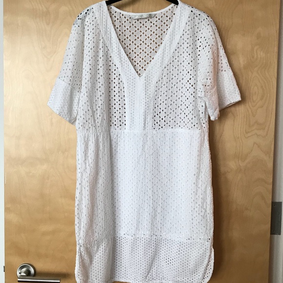 zara pointelle dress